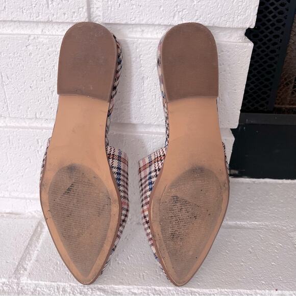 STEVE MADDEN ALLY Pointed Slip On Mule Size 5.5 Plaid Brown Multi - Picture 9 of 10